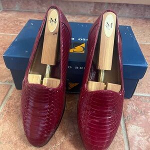 Giorgio Brutini Red Textured Loafers
